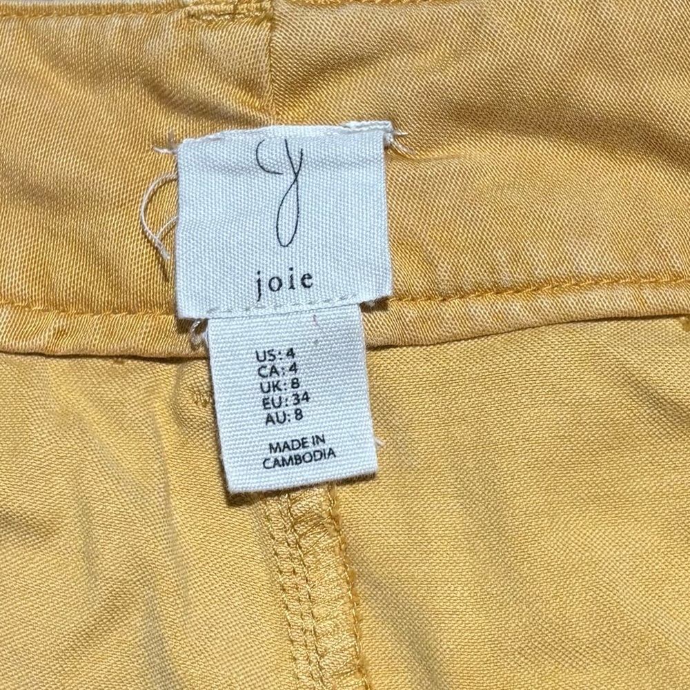 Joie Women’s Wide-Leg Corduroy Pants in Mustard Yellow - Picture 3 of 6